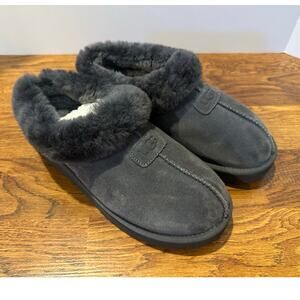 UGG Women’s Tazzette Shearling Suede Slippers Gray/ Size 11 Cozy Vibes